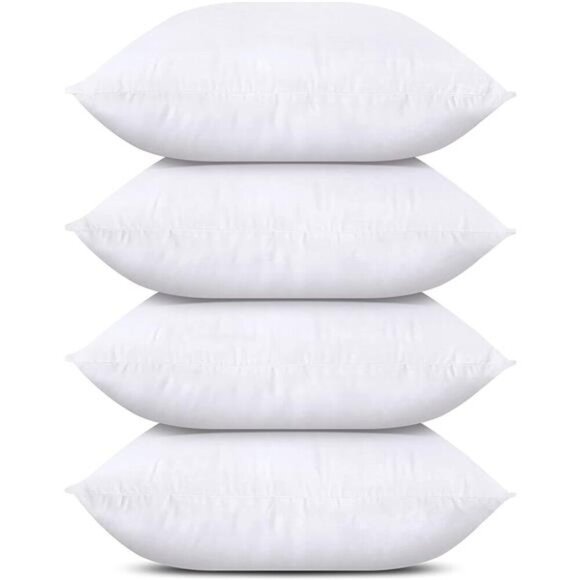 Utopia Bedding Throw Pillows (Set of 4, White), 18 x 18 Inches Pillows for - Picture 1 of 7